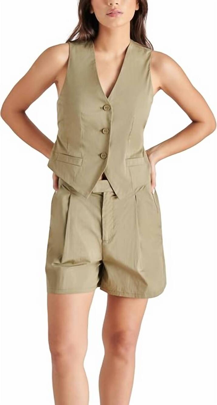 NEW STEVE MADDEN maribel vest in olive